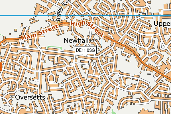 DE11 0SG map - OS VectorMap District (Ordnance Survey)