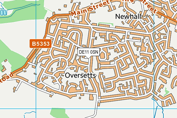 DE11 0SN map - OS VectorMap District (Ordnance Survey)