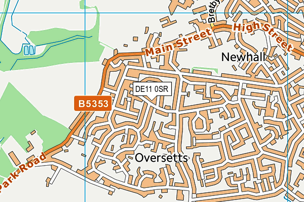DE11 0SR map - OS VectorMap District (Ordnance Survey)