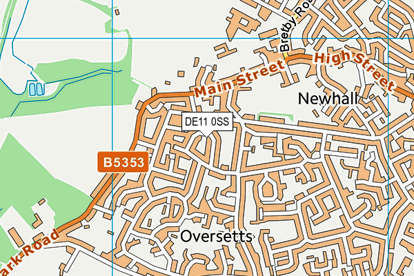 DE11 0SS map - OS VectorMap District (Ordnance Survey)