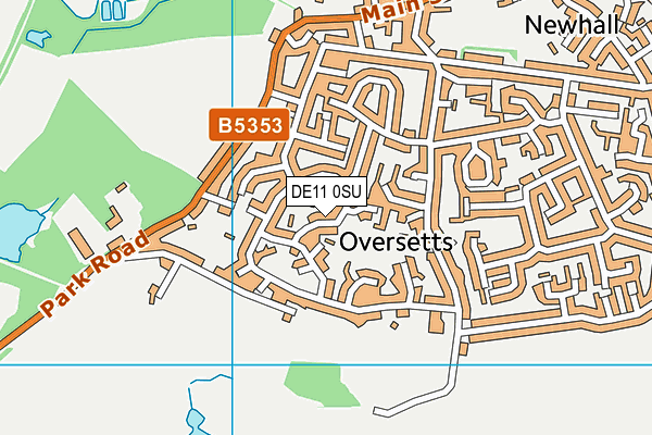 DE11 0SU map - OS VectorMap District (Ordnance Survey)