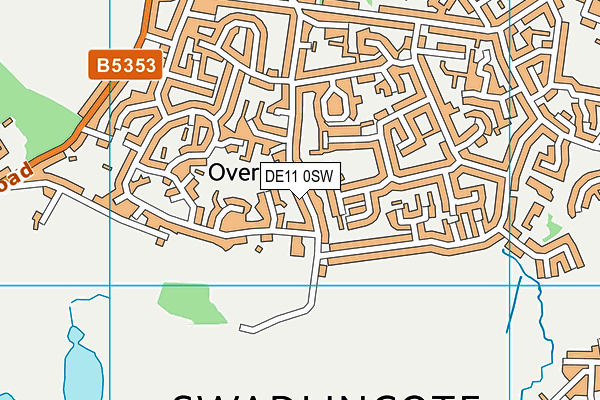 DE11 0SW map - OS VectorMap District (Ordnance Survey)