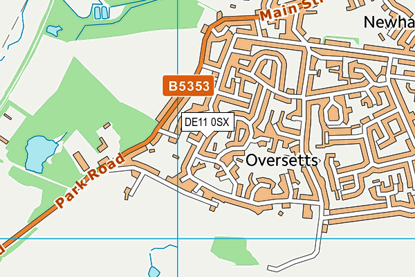 DE11 0SX map - OS VectorMap District (Ordnance Survey)