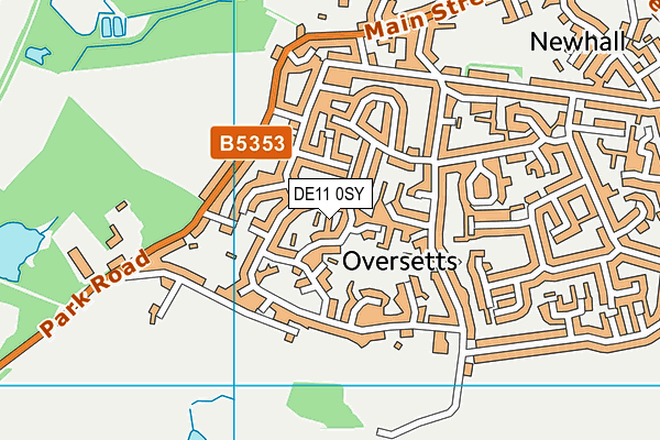 DE11 0SY map - OS VectorMap District (Ordnance Survey)