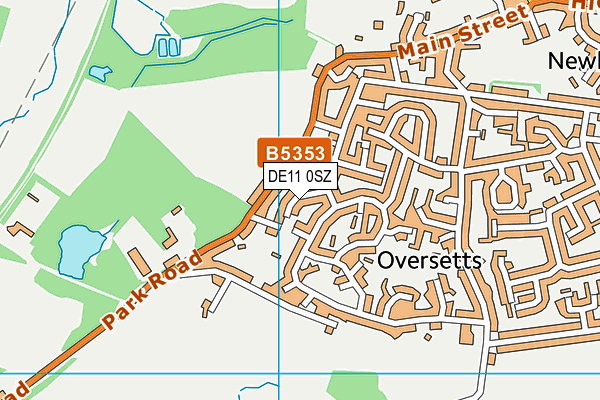 DE11 0SZ map - OS VectorMap District (Ordnance Survey)
