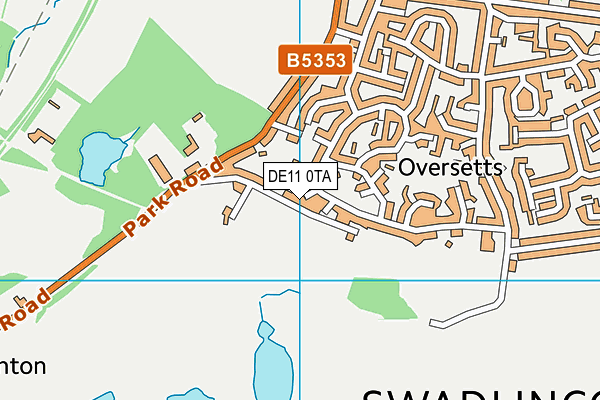 DE11 0TA map - OS VectorMap District (Ordnance Survey)