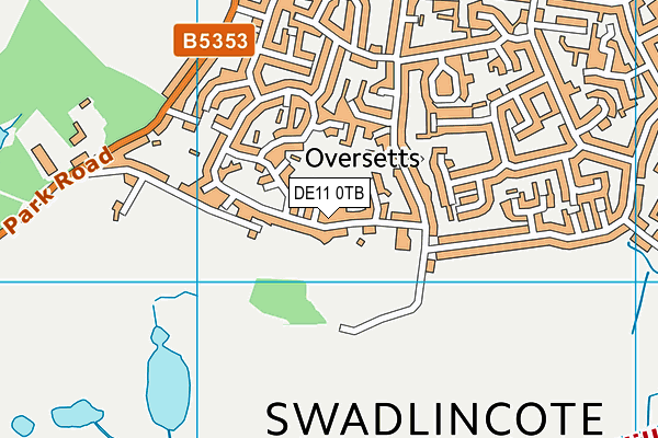 DE11 0TB map - OS VectorMap District (Ordnance Survey)