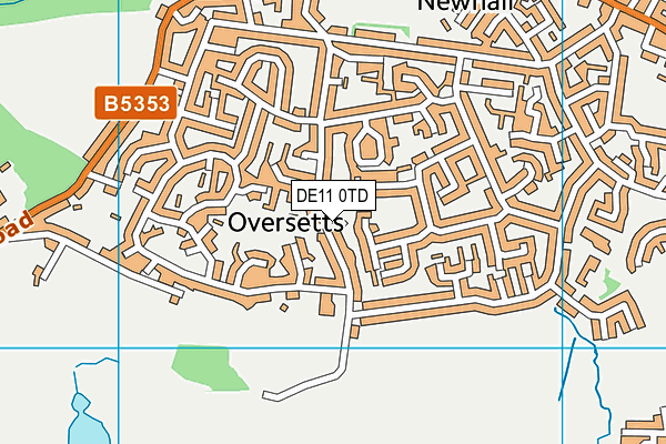 DE11 0TD map - OS VectorMap District (Ordnance Survey)