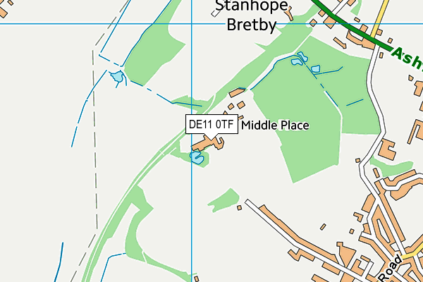 DE11 0TF map - OS VectorMap District (Ordnance Survey)