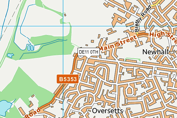 DE11 0TH map - OS VectorMap District (Ordnance Survey)