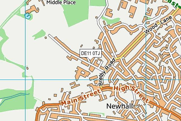 Newhall Infant School map (DE11 0TJ) - OS VectorMap District (Ordnance Survey)