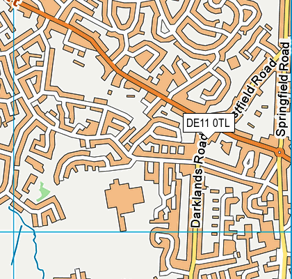 DE11 0TL map - OS VectorMap District (Ordnance Survey)