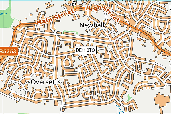 DE11 0TQ map - OS VectorMap District (Ordnance Survey)