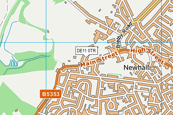 DE11 0TR map - OS VectorMap District (Ordnance Survey)
