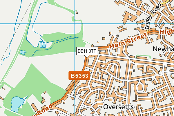 DE11 0TT map - OS VectorMap District (Ordnance Survey)