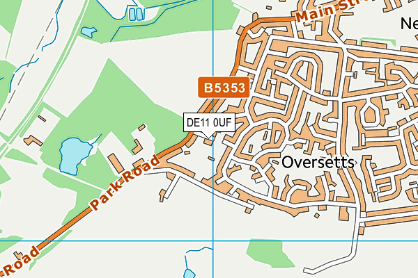 DE11 0UF map - OS VectorMap District (Ordnance Survey)