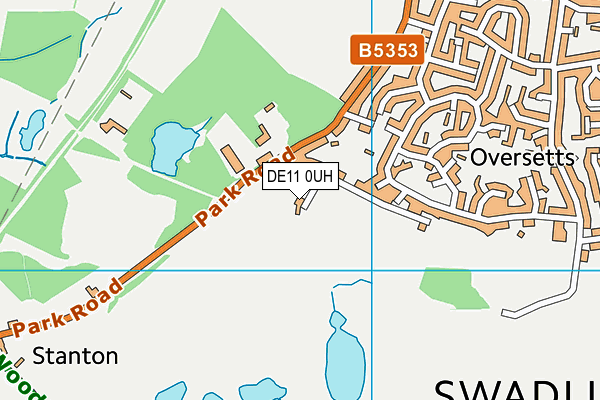 DE11 0UH map - OS VectorMap District (Ordnance Survey)