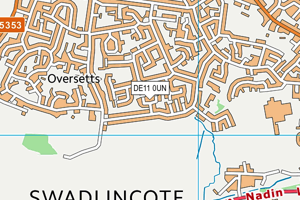 DE11 0UN map - OS VectorMap District (Ordnance Survey)