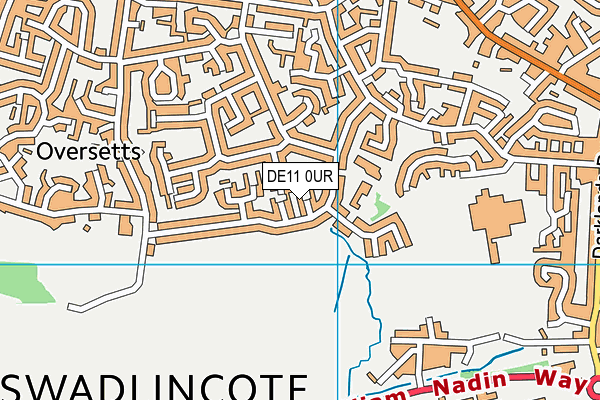 DE11 0UR map - OS VectorMap District (Ordnance Survey)