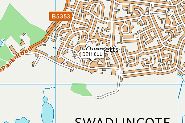 DE11 0UU map - OS VectorMap District (Ordnance Survey)