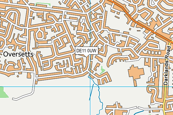 DE11 0UW map - OS VectorMap District (Ordnance Survey)
