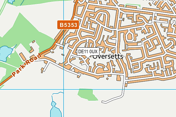 DE11 0UX map - OS VectorMap District (Ordnance Survey)