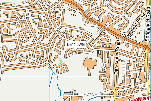 DE11 0WG map - OS VectorMap District (Ordnance Survey)