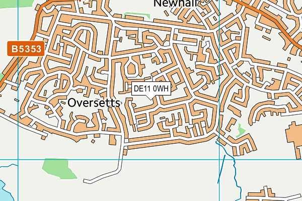 DE11 0WH map - OS VectorMap District (Ordnance Survey)