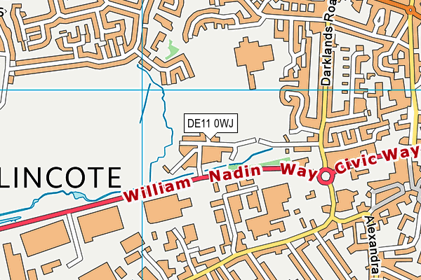 DE11 0WJ map - OS VectorMap District (Ordnance Survey)