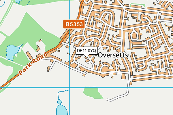 DE11 0YQ map - OS VectorMap District (Ordnance Survey)