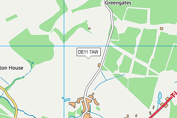 DE11 7AW map - OS VectorMap District (Ordnance Survey)
