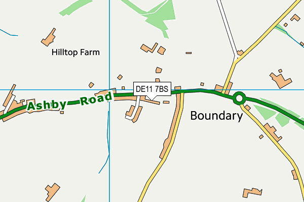 DE11 7BS map - OS VectorMap District (Ordnance Survey)