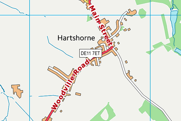 Map of THE BULLS HEAD HARTSHORNE LTD at district scale