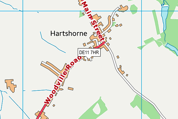 DE11 7HR map - OS VectorMap District (Ordnance Survey)
