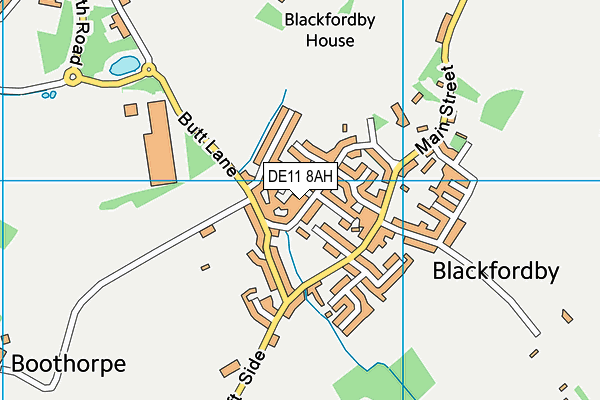 DE11 8AH map - OS VectorMap District (Ordnance Survey)