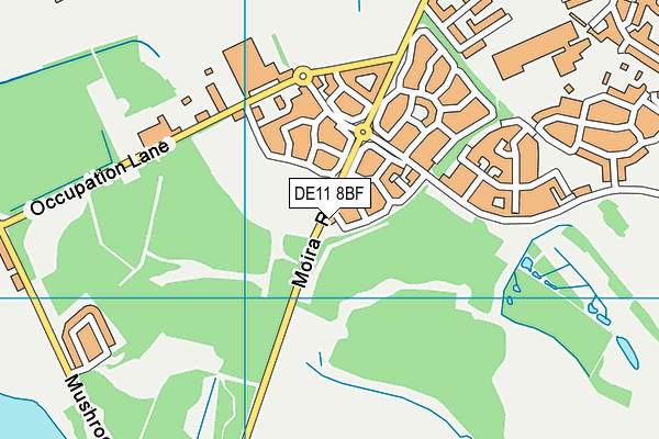 DE11 8BF map - OS VectorMap District (Ordnance Survey)