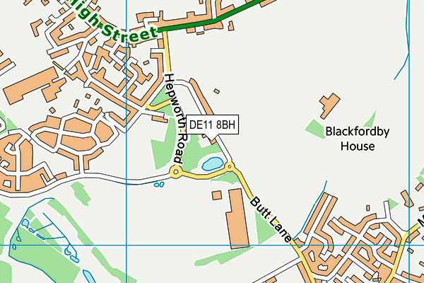 DE11 8BH map - OS VectorMap District (Ordnance Survey)