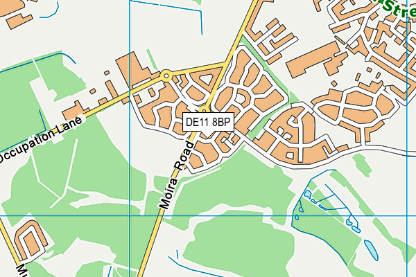 DE11 8BP map - OS VectorMap District (Ordnance Survey)
