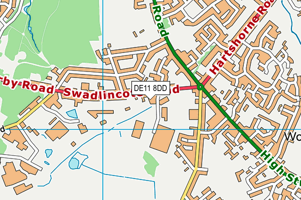 DE11 8DD map - OS VectorMap District (Ordnance Survey)