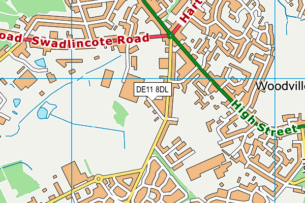 DE11 8DL map - OS VectorMap District (Ordnance Survey)