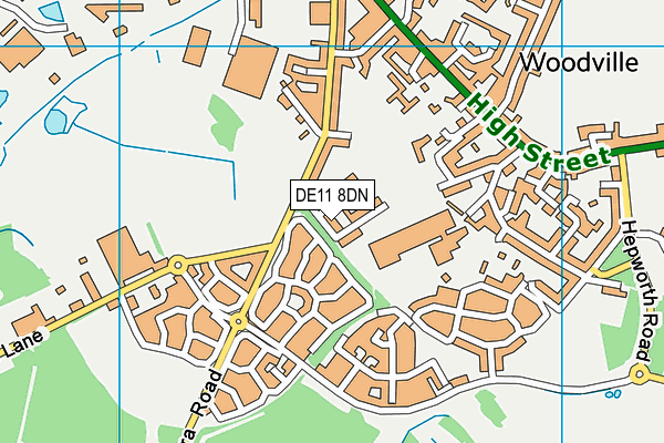 DE11 8DN map - OS VectorMap District (Ordnance Survey)