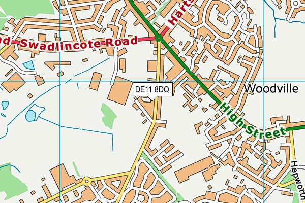 DE11 8DQ map - OS VectorMap District (Ordnance Survey)