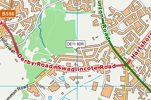 DE11 8DR map - OS VectorMap District (Ordnance Survey)