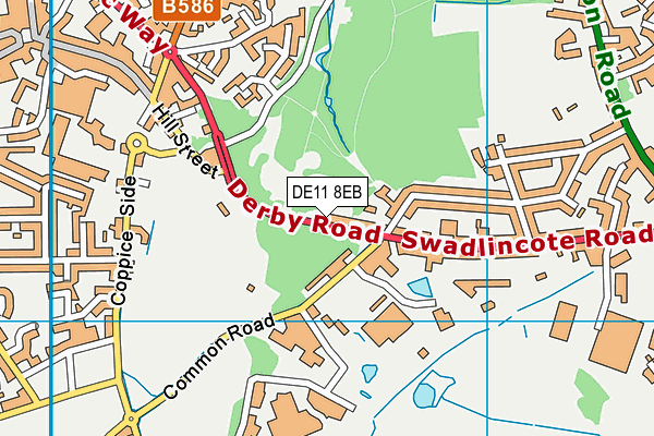 DE11 8EB map - OS VectorMap District (Ordnance Survey)