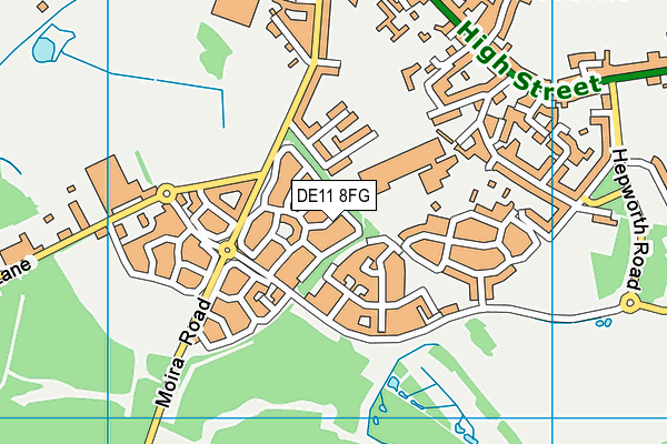 DE11 8FG map - OS VectorMap District (Ordnance Survey)