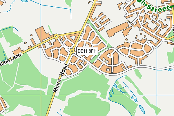 DE11 8FH map - OS VectorMap District (Ordnance Survey)