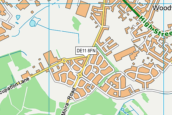 DE11 8FN map - OS VectorMap District (Ordnance Survey)