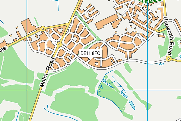 DE11 8FQ map - OS VectorMap District (Ordnance Survey)