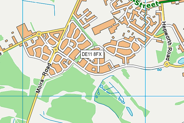 DE11 8FX map - OS VectorMap District (Ordnance Survey)