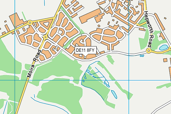 DE11 8FY map - OS VectorMap District (Ordnance Survey)